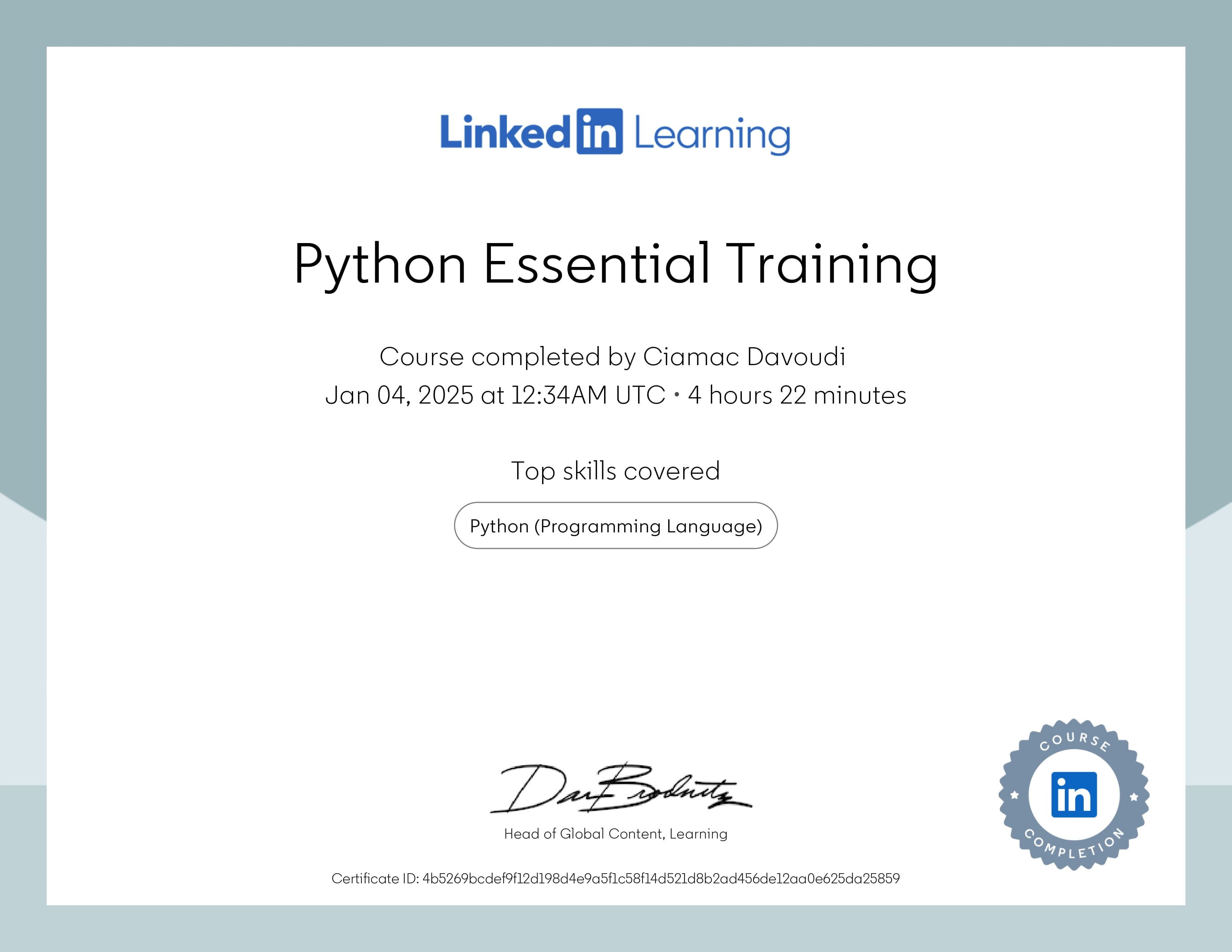 Certificate 49
