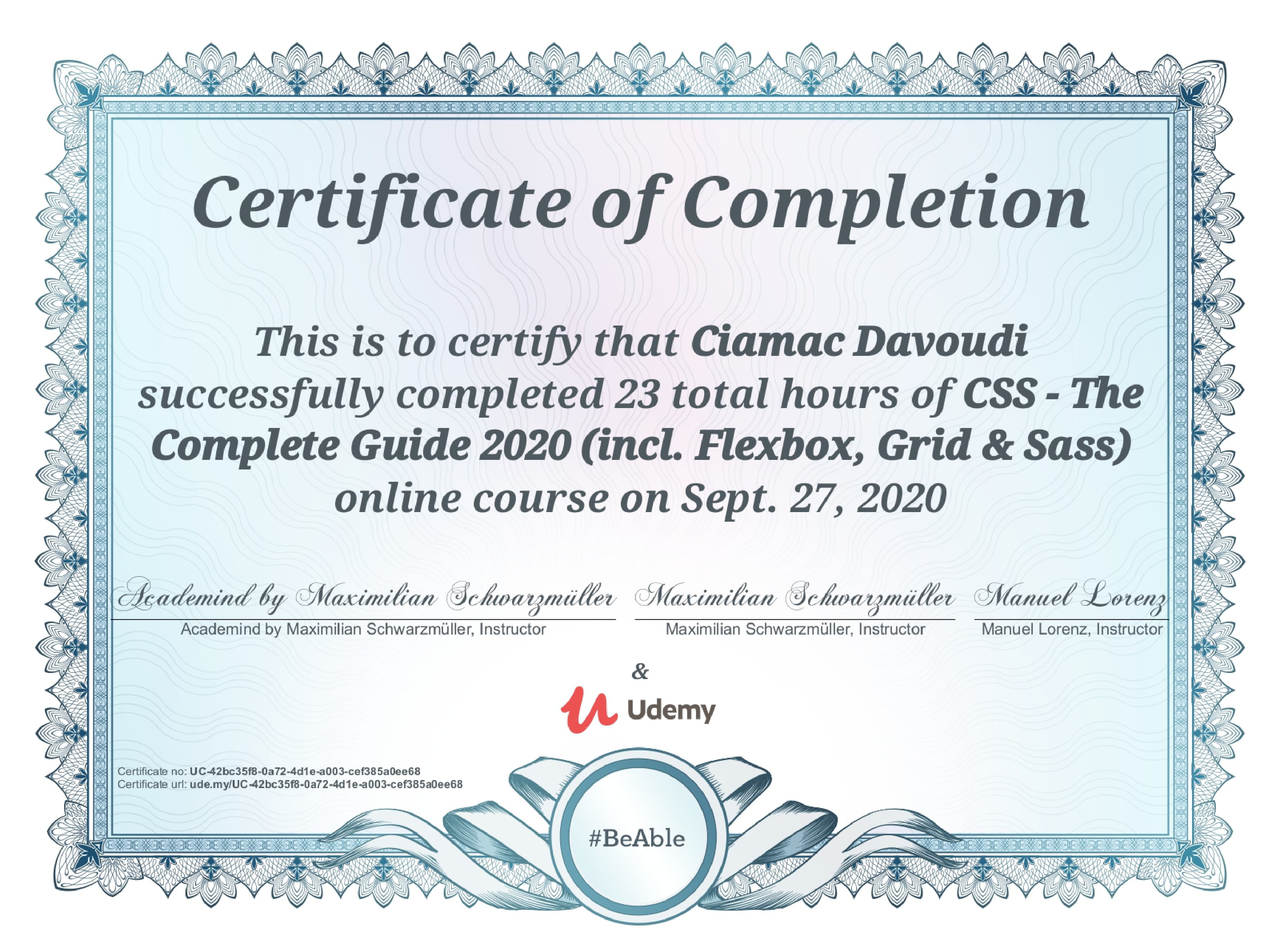 Certificate 52